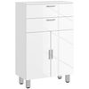 Mueble Auxiliar Baño De Melamina De Madera Kleankin 60x30x93cm Blanco