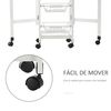 Carrito De Cocina De Metal Mdf Homcom 97,2x37x77,5 Cm Blanco Y Roble