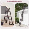 Escalera De Aluminio Nylon Homcom 379x67,5x11 Cm - Negro Y Rojo