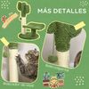 Árbol Para Gatos Pawhut Aglomerado Chenilla Sisal 35x31x55,5 Cm Verde