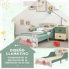 Cama Infantil De Madera Con Barreras De Protección Verde Zonekiz