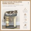 Árbol Para Gatos De Madera Sisal Poliéster Ø40x48 Cm-pawhut. Gris