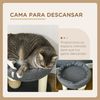 Árbol Para Gatos De Madera Sisal Poliéster Ø40x48 Cm-pawhut. Gris