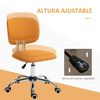 Silla De Oficina De Espuma Lino Pp Pu Vinsetto 48x53x80-90 Cm Naranja