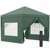 Carpa Plegable Outsunny De Tela Oxford Acero 295x295x258 Cm Verde