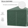 Carpa Plegable Outsunny De Tela Oxford Acero 295x295x258 Cm Verde