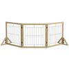 Barrera Para Perros Plegable De Pino Acero 210x44x70cm-pawhut.natural