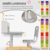 Juego De Escritorio Y Silla Infantil Altura Ajustable Gris Zonekiz