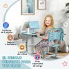 Juego De Escritorio Y Silla Infantil Altura Ajustable Azul Zonekiz