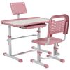 Juego De Escritorio Y Silla Infantil Altura Ajustable Rosa Zonekiz