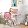 Juego De Escritorio Y Silla Infantil Altura Ajustable Rosa Zonekiz