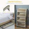 Escalera Plegable Para Mascotas De Pp 62x38x49,5 Cm-pawhut.gris