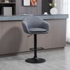 Taburete De Bar De Espuma Poliéster Acero Homcom 54x54x92-112 Cm Gris