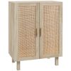 Armario De Salón De Melamina De Madera Homcom 73x41x102 Cm-natural