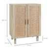 Armario De Salón De Melamina De Madera Homcom 73x41x102 Cm-natural