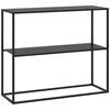 Mesa De Consola Industrial De Acero Homcom 90x30x75cm Negro