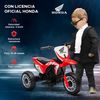 Moto Eléctrica Infantil Con Licencia Honda Crf450rl Rojo Homcom