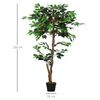 Árbol De Té Artificial De Pe Pp Cemento Ø16x120 Cm-outsunny.verde