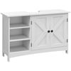 Mueble Para Debajo Del Lavabo De Mdf Kleankin 90x30x60 Cm Blanco