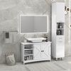 Mueble Para Debajo Del Lavabo De Mdf Kleankin 90x30x60 Cm Blanco