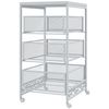 Carrito Auxiliar De Acero Melamina Homcom 34x29,5x57,5 Cm Blanco