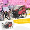 Remolque De Bicicleta Para Niños +18 Meses De 2 Plazas Rojo Homcom