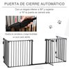 Barrera De Seguridad De Metal Plástico 300x74,5 Cm-pawhut. Negro