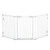 Barrera Para Perros De Metal 180x74,5 Cm-pawhut. Blanco