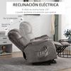 Sillón Levanta Personas De Espuma Terciopelo Homcom 83x91x100 Cm-gris