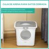 Arenero Para Gatos De Pe 44x55x39 Cm-pawhut. Blanco Y Gris