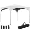 Carpa Plegable De Acero Tela 295x295x255 Cm-outsunny.blanco