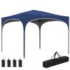 Carpa Plegable De Acero Tela 295x295x255 Cm-outsunny.azul Oscuro