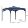 Carpa Plegable De Acero Tela 295x295x255 Cm-outsunny.azul Oscuro