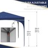 Carpa Plegable De Acero Tela 295x295x255 Cm-outsunny.azul Oscuro