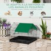 Parque Para Mascotas De Acero Tela 90x75x75 Cm-pawhut.negro Y Verde