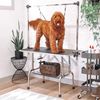 Mesa De Peluquería Mascotas Pawhut Madera Metal 107x60x170 Cm Negro