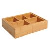 Organizador De Escritorio De Bambú Homcom 24,6-41x17,6x7 Cm Natural