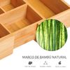 Organizador De Escritorio De Bambú Homcom 24,6-41x17,6x7 Cm Natural