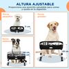 Conjunto 1 Parque Para Perros+1 Comedero Para Perros De Acero-pawhut