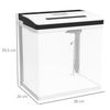 Acuario Pequeña 28l Pawhut Cristal Y Abs 38x26x39,5 Cm Blanco