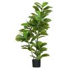 Árbol De Ficus Artificial De Peva Metal Ø15x110 Cm-homcom. Verde