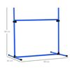 Set Agilidad Perros De Pe Plástico Abs 99x65x94 Cm-pawhut.azul