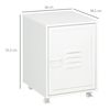 Cajonera De Oficina De Melamina Metal Vinsetto 38x38,5x55,5 Cm Blanco