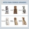 Comedero Para Perros De Mdf Acero Inoxidable 60x30x36cm-pawhut.marrón