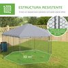 Gallinero Para Exterior De Acero 400x346x263 Cm-pawhut. Plata