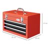 Caja Para Herramientas De Acero Durhand 45x24x27 Cm Rojo