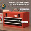 Caja Para Herramientas De Acero Durhand 45x24x27 Cm Rojo