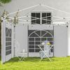 Paredes Laterales Para Carpa De Tela Oxford 295x195cm-outsunny.blanco