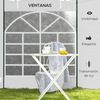 Paredes Laterales Para Carpa De Tela Oxford 295x195cm-outsunny.blanco