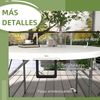 Mesa De Jardín De Acero Hdpe Ø122x73 Cm-outsunny. Blanco